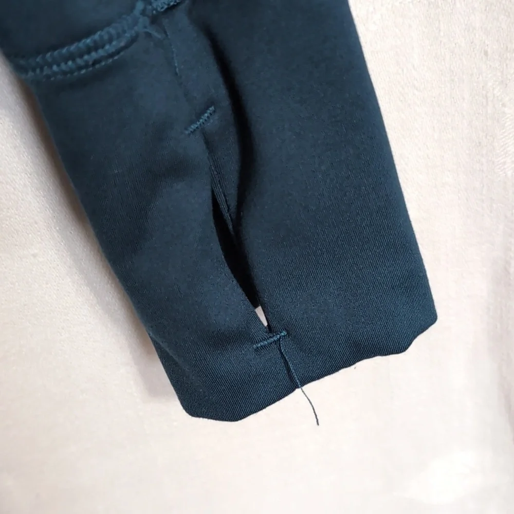 Marika Dark Teal Cinched Turtleneck Sweatshirt Size Small - Picture 4 of 5